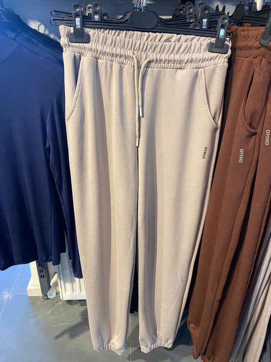 Gri Melanj Modal Kumaş Paça Lastikli Eşofman Altı