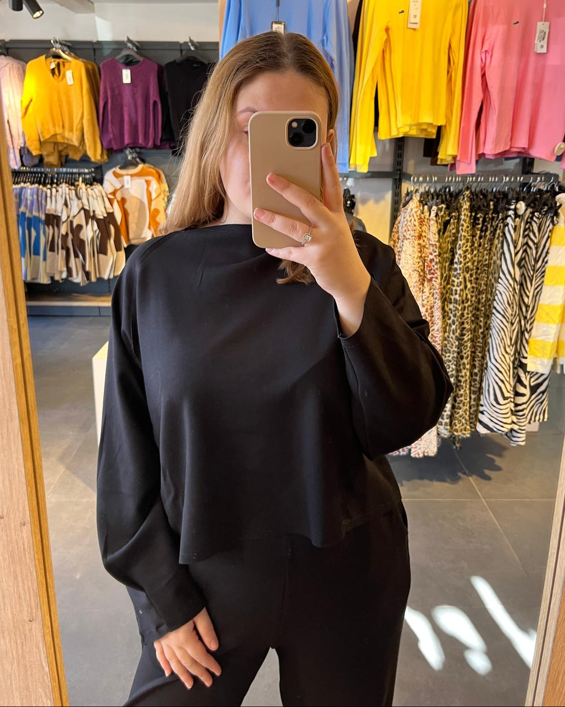 Siyah Yarasa Kol Modal Kumaş İkili Takım