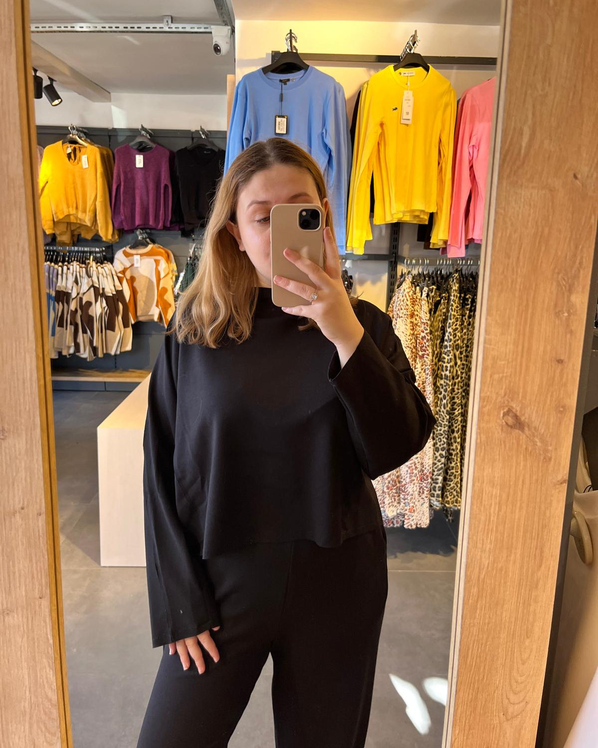 Siyah Yarasa Kol Modal Kumaş İkili Takım